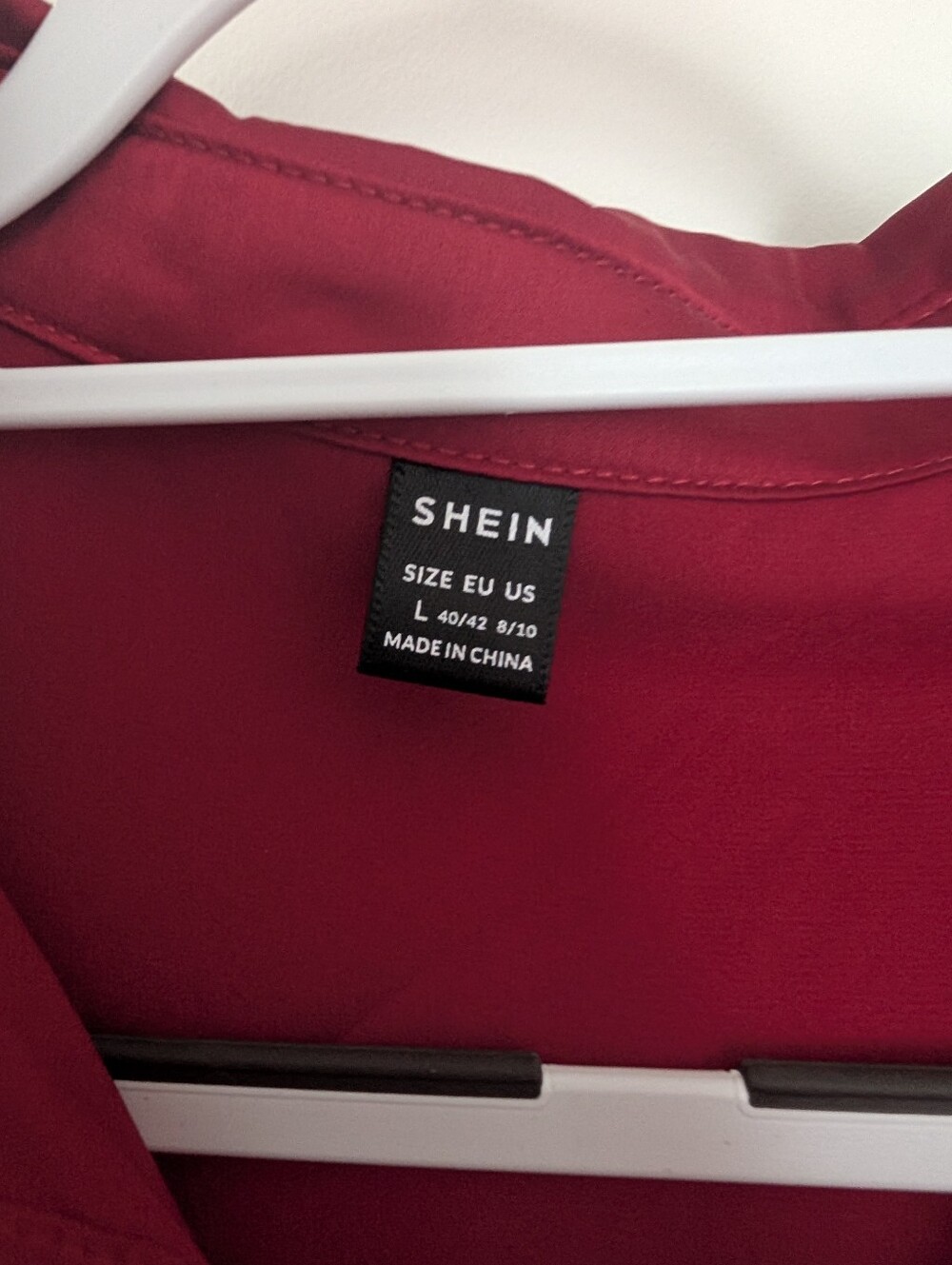 SHEIN Women's s Deep Red Shirt, Never Worn Small Despite Tag Due To Manufacturer